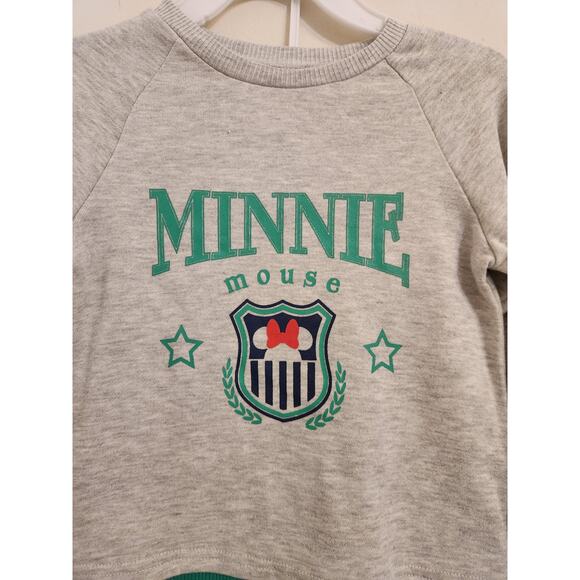 NWT Minnie Mouse Girls Sweatshirt Shorts Set Disney Disneyworld 4T - Picture 2 of 8